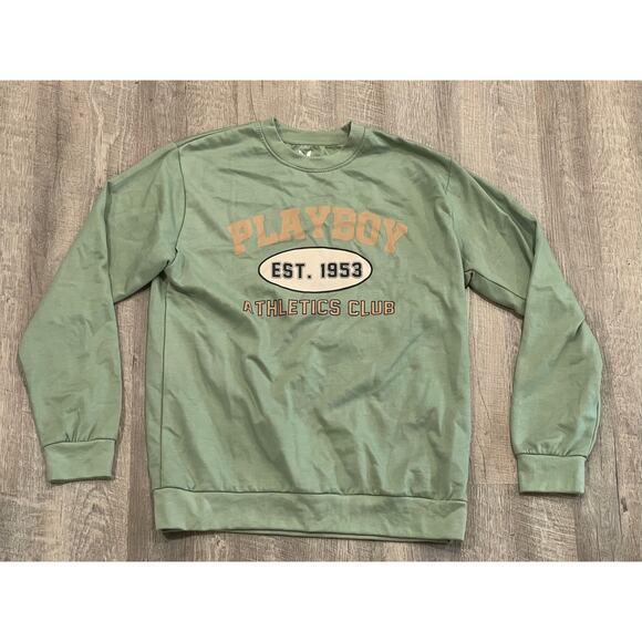 Playboy Sweatshirt - Crewneck - Green - XL - NWOT - Picture 1 of 5